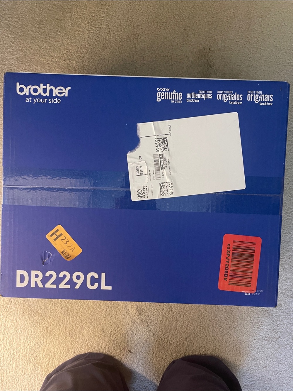 NEW IN BOX Brother DR-229CL Drum Unit in White and Blue Packaging - NEW IN BOX